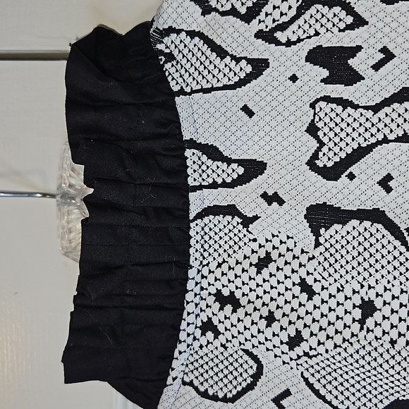 Stera Black White Button Down sreachers Shirt Sz L - Picture 10 of 11